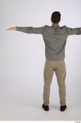 Whole Body Man T poses Casual Slim Standing Street photo references